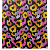 Leopard Pattern Bold Animal Print Retro Glam  シャワーカーテン (正面)