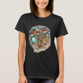 Leopard Pattern Cactus Serape Print Cowgirl Rodeo  Tシャツ (正面)