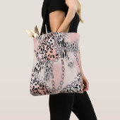 Leopard pattern, flowers, chain, roses トートバッグ (クローズアップ)