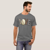 Leopard Pattern Mother's Day For Baseball Lovers W Tシャツ (正面フル)