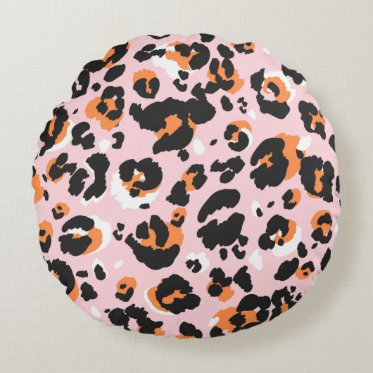Leopard pattern seamless. Classic leo texture. Tre ラウンドクッション (正面)