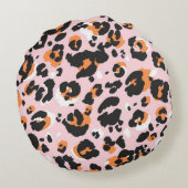 Leopard pattern seamless. Classic leo texture. Tre ラウンドクッション (裏面)