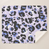 Leopard pattern seamless. Purple leo skin texture. シェルパブランケット (正面(横))