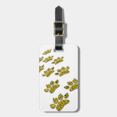 Leopard Pawプリント荷物タグ ラゲッジタグ (正面縦)