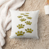 Leopard Pawプリント クッション (ブランケット)