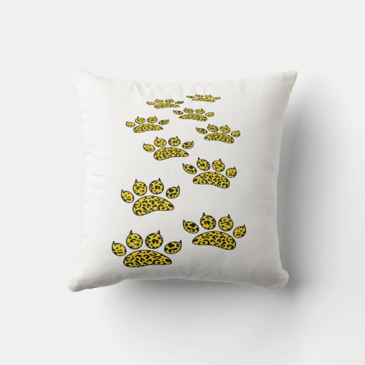 Leopard Pawプリント クッション (裏面)