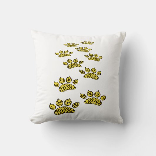 Leopard Pawプリント クッション (正面)