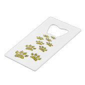 Leopard Pawプリント クレジットカード栓抜き (正面アングル)