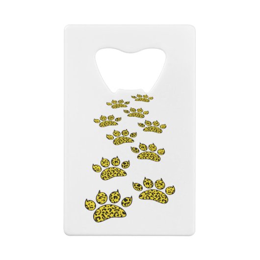 Leopard Pawプリント クレジットカード栓抜き (裏面)