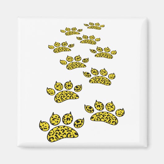 Leopard Pawプリント マグネット (正面)