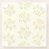 Leopard Paw印刷パターン ガラスコースター (裏面)