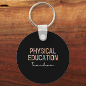 Leopard Pe Teacher Ck To School Physical Education キーホルダー (正面)