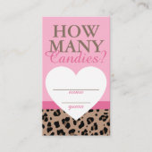 Leopard & Pinkキャンディゲームの推測カードの数 エンクロージャーカード (正面)