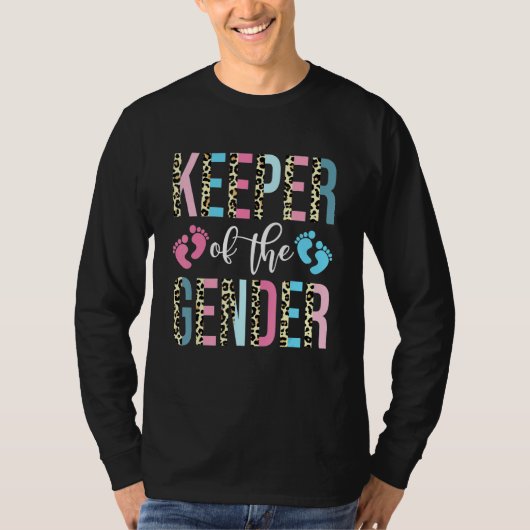 Leopard Pink Or Blue Cute Keeper Of Gender Design Tシャツ (正面)