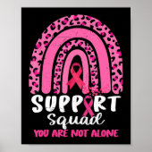 Leopard Pink Rainbow Support Squad Breast Cancer A ポスター (正面)