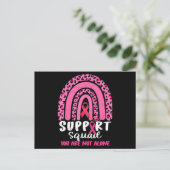 Leopard Pink Rainbow Support Squad Breast Cancer A ポストカード (スタンド正面)