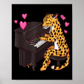 Leopard Playing Ano Valentines Day Funny Leopard  ポスター (正面)