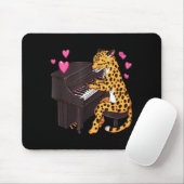 Leopard Playing Ano Valentines Day Funny Leopard  マウスパッド (マウス)