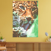 Leopard Portrait キャンバスプリント (インサイチュ (リビング))