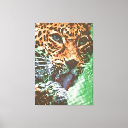 Leopard Portrait キャンバスプリント (正面)