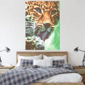 Leopard Portrait キャンバスプリント (インサイチュ (寝室))