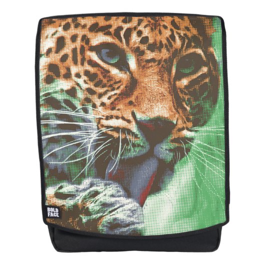 Leopard Portrait Rucksack バックパック (正面)