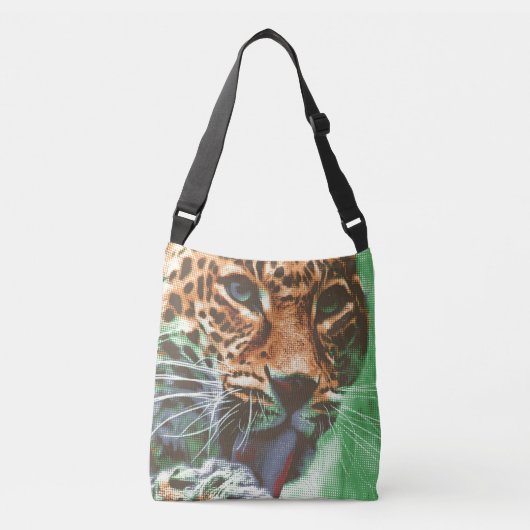 Leopard Portrait Tasche クロスボディバッグ (正面)