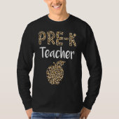Leopard Preschool Teacher Cute Prek Back to School Tシャツ (正面)