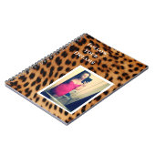 Leopard Printあなたの写真のパーソナライズされた引用文 ノートブック (左側)