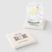 Leopard Printの「RN」 - カラフル Medical Logo ストーンコースター (横)