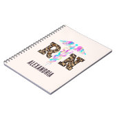 Leopard Printの「RN」 - カラフル Medical Logo ノートブック (左側)