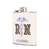 Leopard Printの「RN」 - カラフル Medical Logo フラスク (左)