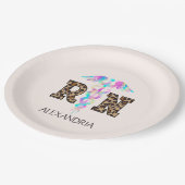 Leopard Printの「RN」 - カラフル Medical Logo ペーパープレート (アングル)