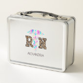 Leopard Printの「RN」 - カラフル Medical Logo メタルランチボックス (裏面)