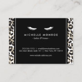 Leopard Printアフターケアカード付き睫毛 名刺 (裏面)