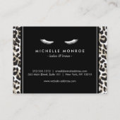 Leopard Printアフターケアカード付き睫毛 名刺 (裏面)