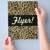 Leopard Printカスタマイズ可能フライヤー チラシ (手)