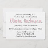 Leopard Printシニアお祝い 招待状 (裏面)