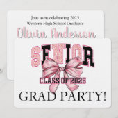 Leopard Printシニアお祝い 招待状 (正面/裏面)