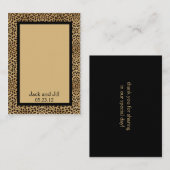 Leopard Printシーティングカード プレイスカード (正面/裏面)