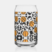 Leopard Printバスケットボール ガラス缶 (正面)