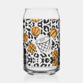 Leopard Printバスケットボール ガラス缶 (左)