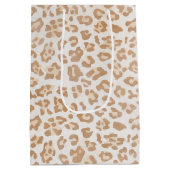 Leopard Printバチェロレッテまたは誕生日ありがとう ミディアムペーパーバッグ (裏面)