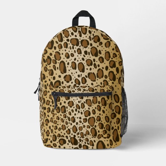 Leopard Printバックパック プリントバックパック (正面)