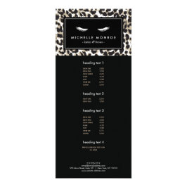 Leopard Printラックカード付き睫毛 ラックカード