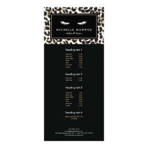 Leopard Printラックカード付き睫毛 ラックカード