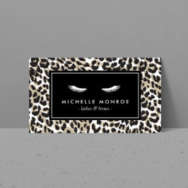 Leopard Print付き睫毛 名刺
