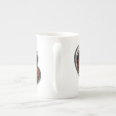 Leopard Print手描きハート ボーンチャイナマグカップ (裏面)