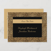 Leopard Print日付の保存 案内ポストカード (正面/裏面)