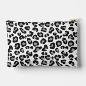 Leopard Print白黒とグレー アクセサリーポーチ (裏面)